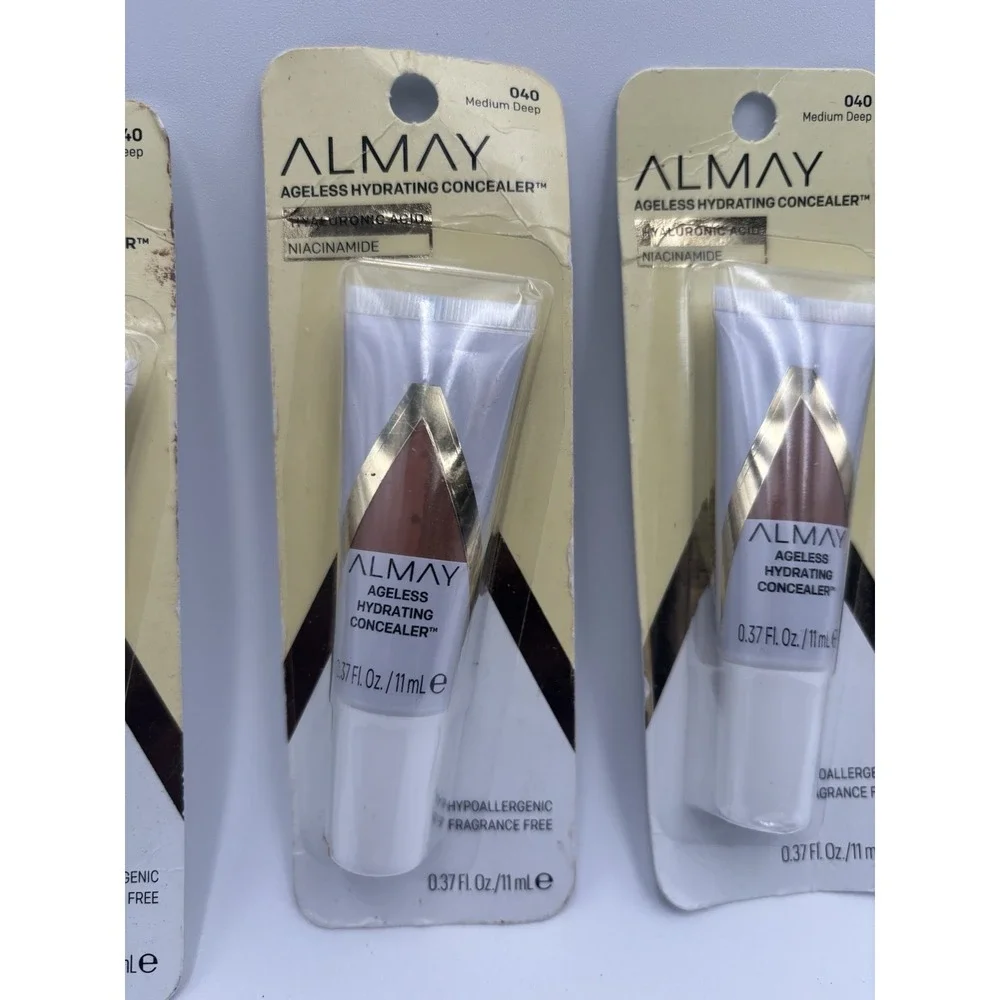 4 Almay Ageless Hydrating Concealer Sealed 0.37 fl‎ oz Each 040 - Medium Deep
