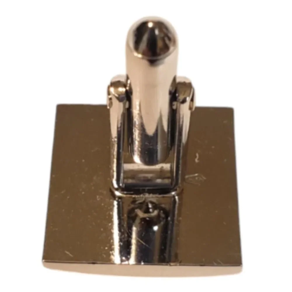 Vintage Square Cuff Links Two Tone Silver Polished & Textured Silver Cufflinks