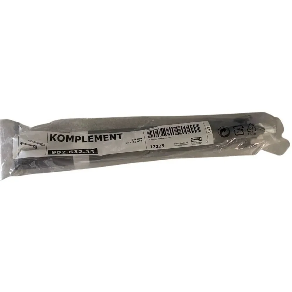 IKEA Komplement Black Pull-Out Rail For Baskets 13 3/4” 002.632.33 *New*