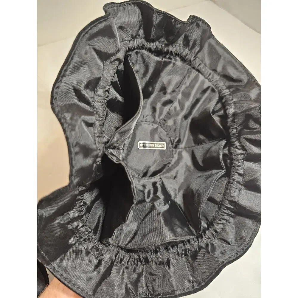 8 Pcs Velvet Jewelry Drawstring Pouch Bag Med Black Satin Lined EUC Travel‎ 8.5