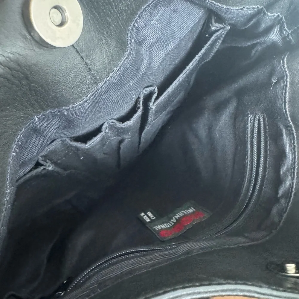 HOBO international vintage Black Leather Bag purse‎