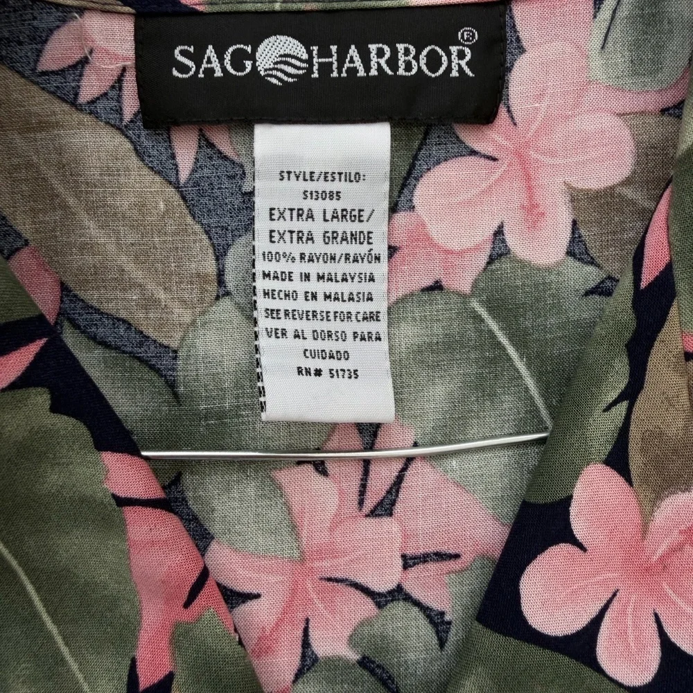 Sag Harbor Matching Two-piece Set Floral 100% Rayon XL