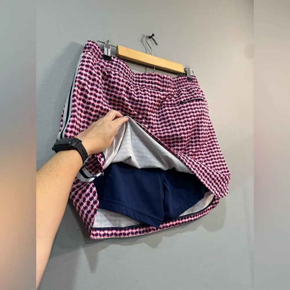 Pink/Navy Lady Hagen Sporty Golf Skirt Size L EUC