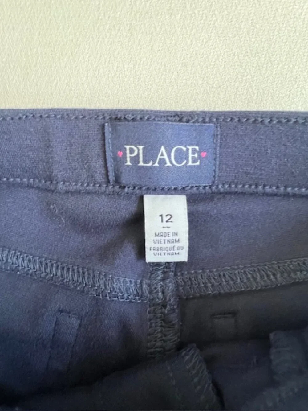 The Children's PLACE Girl's Uniform Ponte Knit Pull-on Jeggings Navy Blue size12