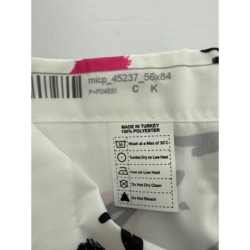 Ambesonne Paris Eiffel Tower Curtains 2 Panel Set White Pink Black 56x84 NEW