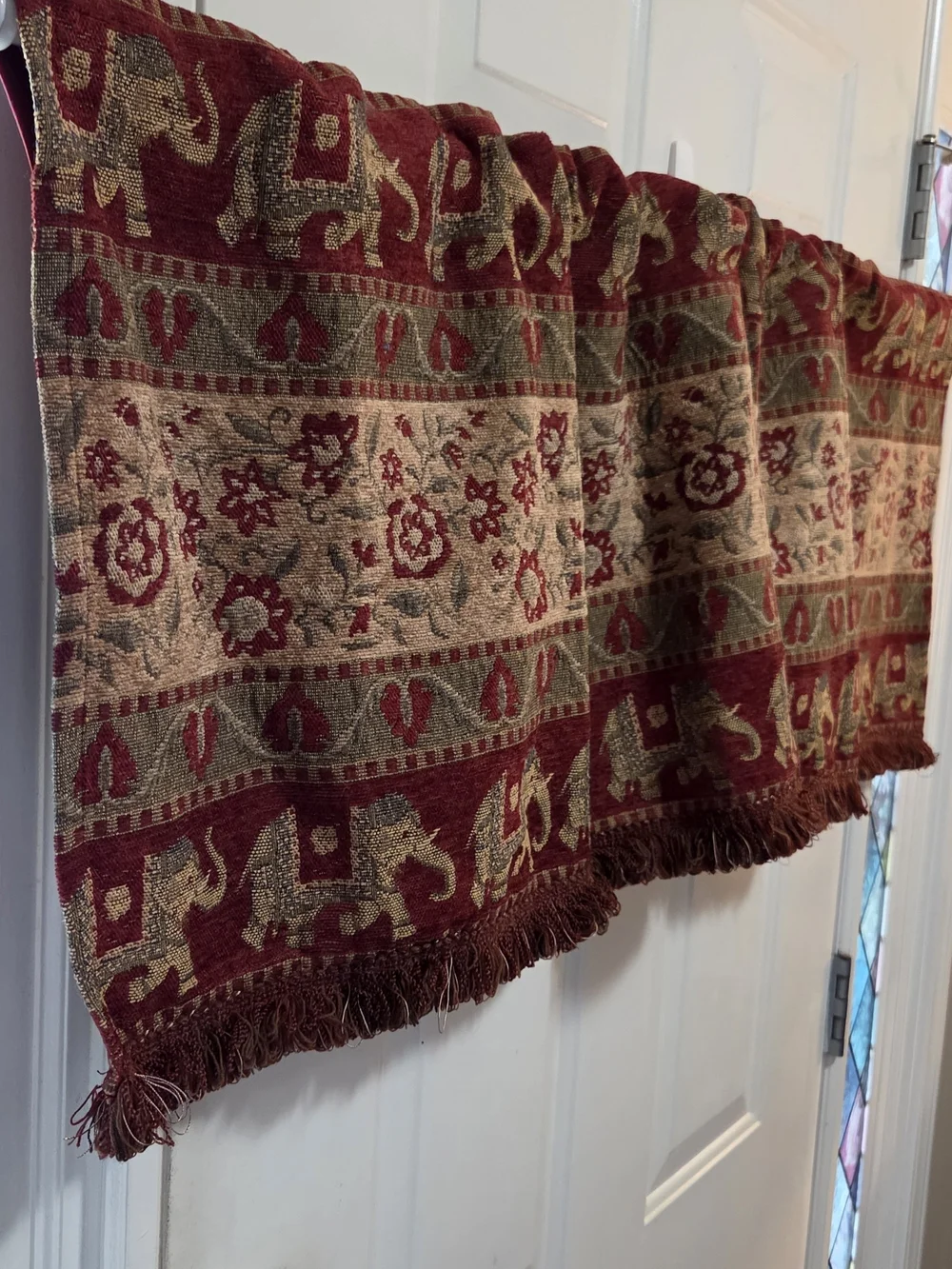 The Unbranded Brand burgundy jacquard
