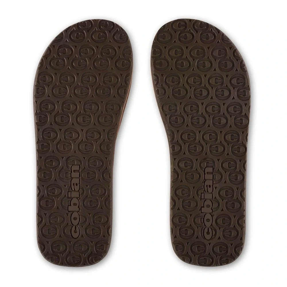 Cobian Lazo Campo Del Sol Mens Tan Premium Leather Flip Flop Sandals Size 8 NEW