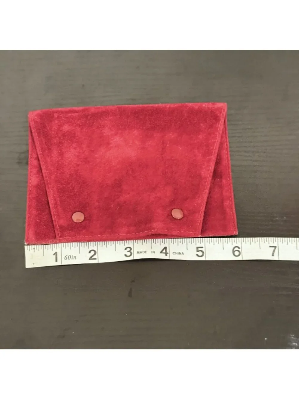 Cartier Red Suede Jewelry Travel Pouch Presentation Storage Case Envelope
