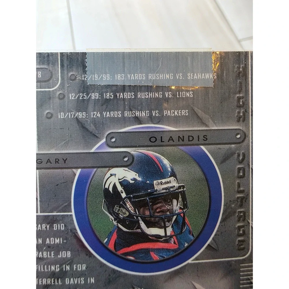 Olandis Gary 1999 Upper Deck Ionix High Voltage Denver Broncos Card HV8‎ F1