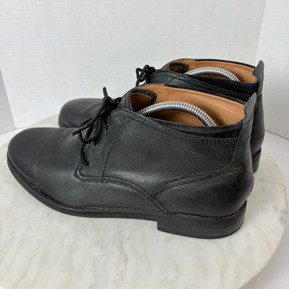 Cole Haan Men's Ankle Chukka Boots Black Leather Lace Up‎ Dress Shoes Size 11.5M