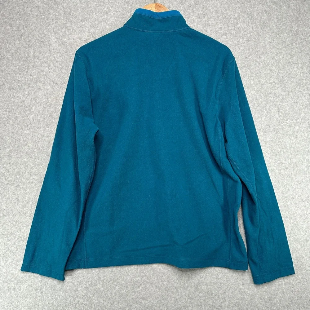 The North Face Mens Medium Blue Teal‎ Fleece 1/4 Zip Pullover Sweatshirt