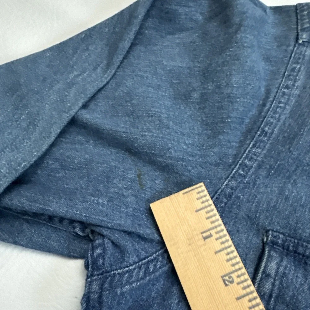 Vintage Y2K Harley Davidson Denim Long Sleeve Shirt Men's Sz‎ M Biker Snap Up
