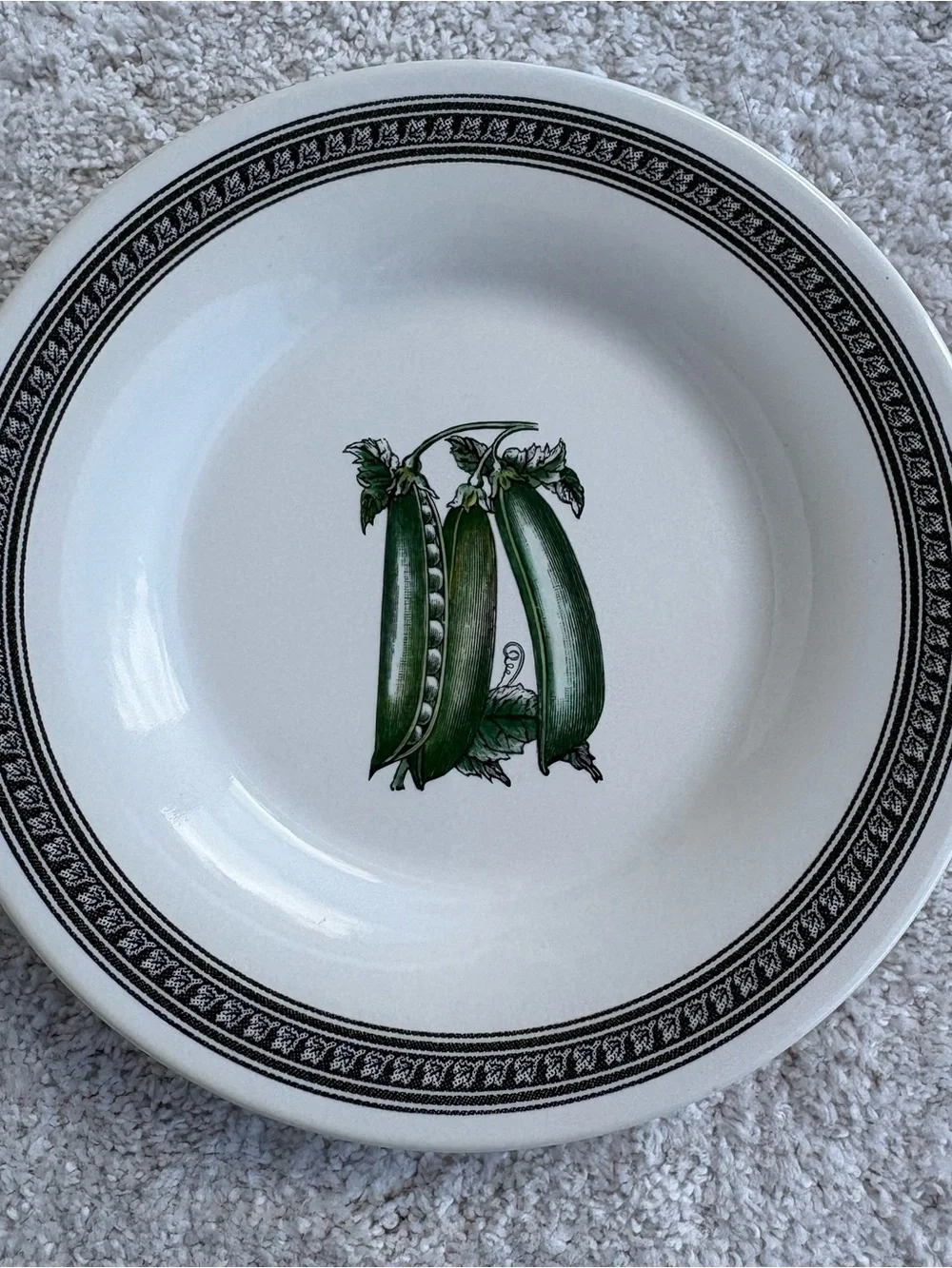Pfaltzgraff Farmers Market Vintage Salad Plate Green Pea Pod