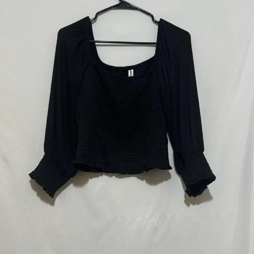 Anthropologie black ruched