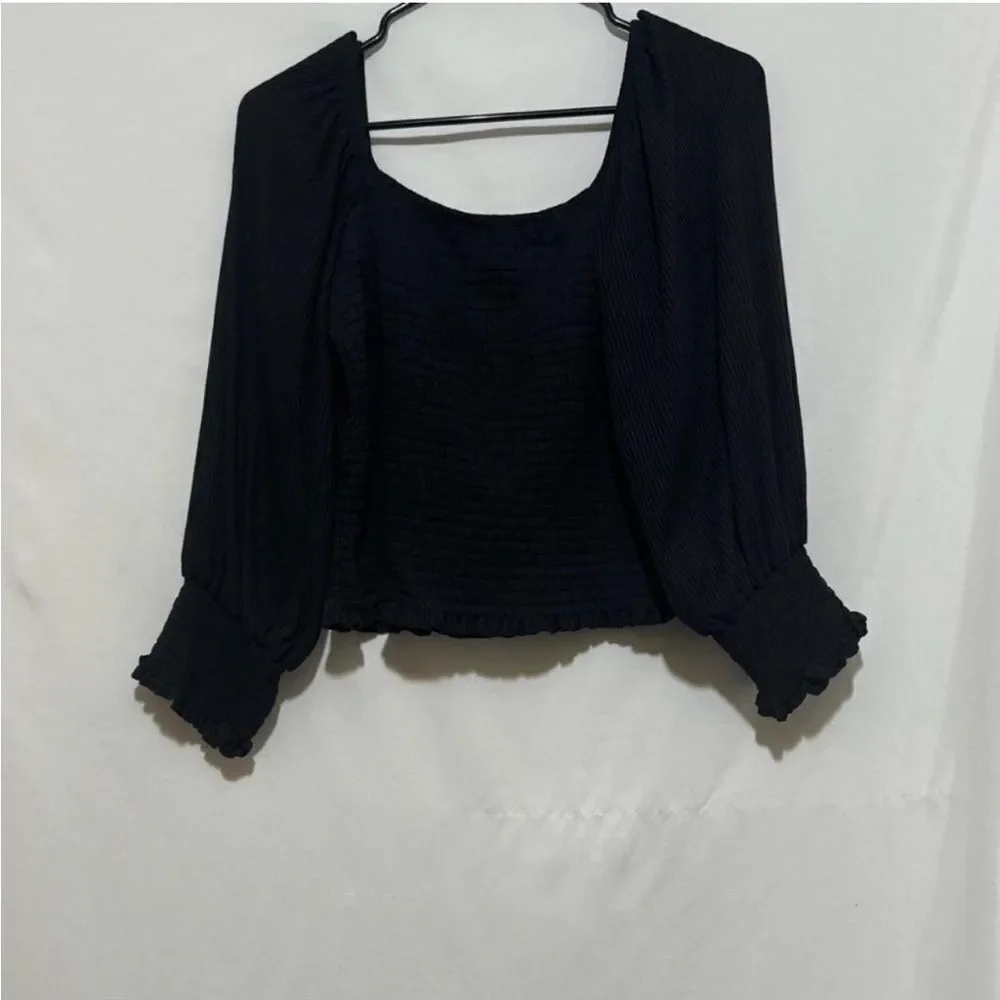 Anthropologie black ruched