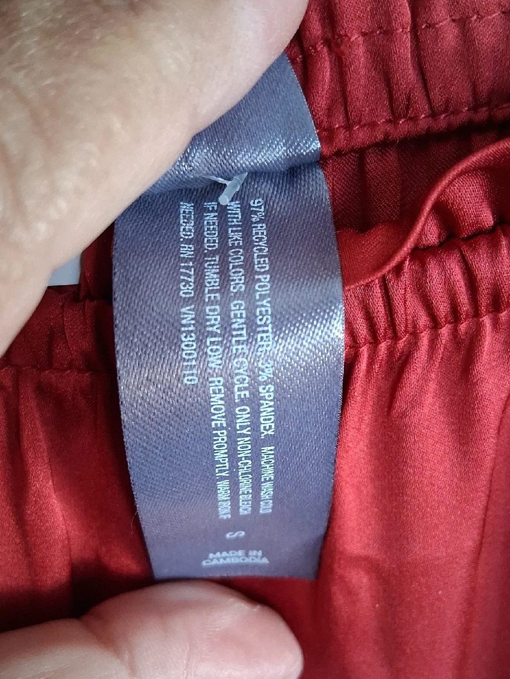 NWT Auden Red Silky Stretch Wide Leg Pajama Pants Size Small