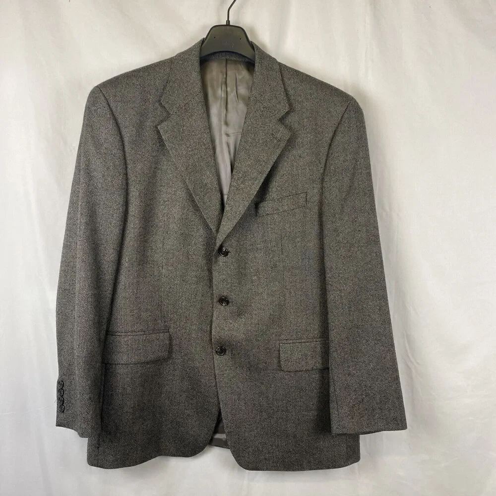 Chaps Ralph Lauren Mens 100% Lambswool Tweed Jacket Blazer 44R