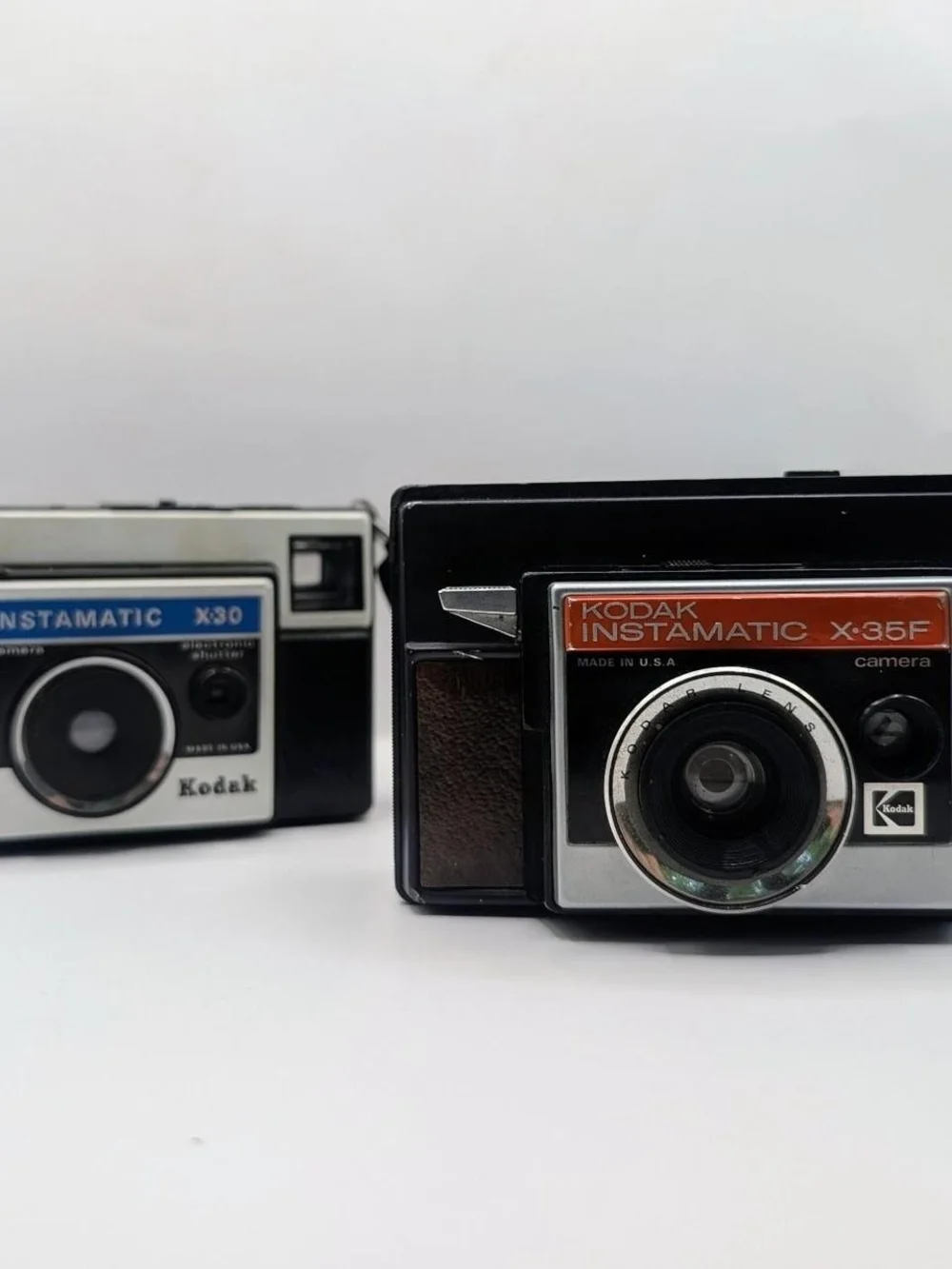 Kodak Instamatic X30 and X35F Cameras with Carrying Case