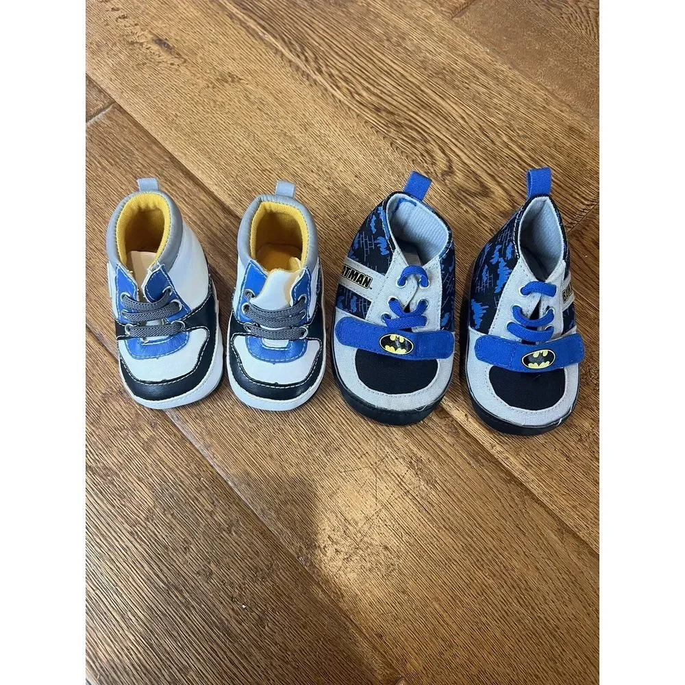 DC Comics Marvel Batman Infant‎ Baby Soft Shoes Size 0-13 Months Softshell Shoes