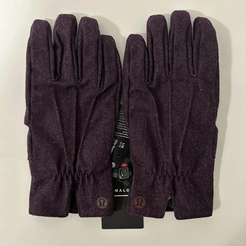 Women's‎ Lululemon CITY KEEPER GLOVES - NWT Size - L/XL Maroon Wool