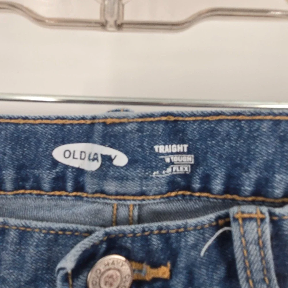 Old‎ Navy girls 14 Straight high rise adj waist denim jeans
