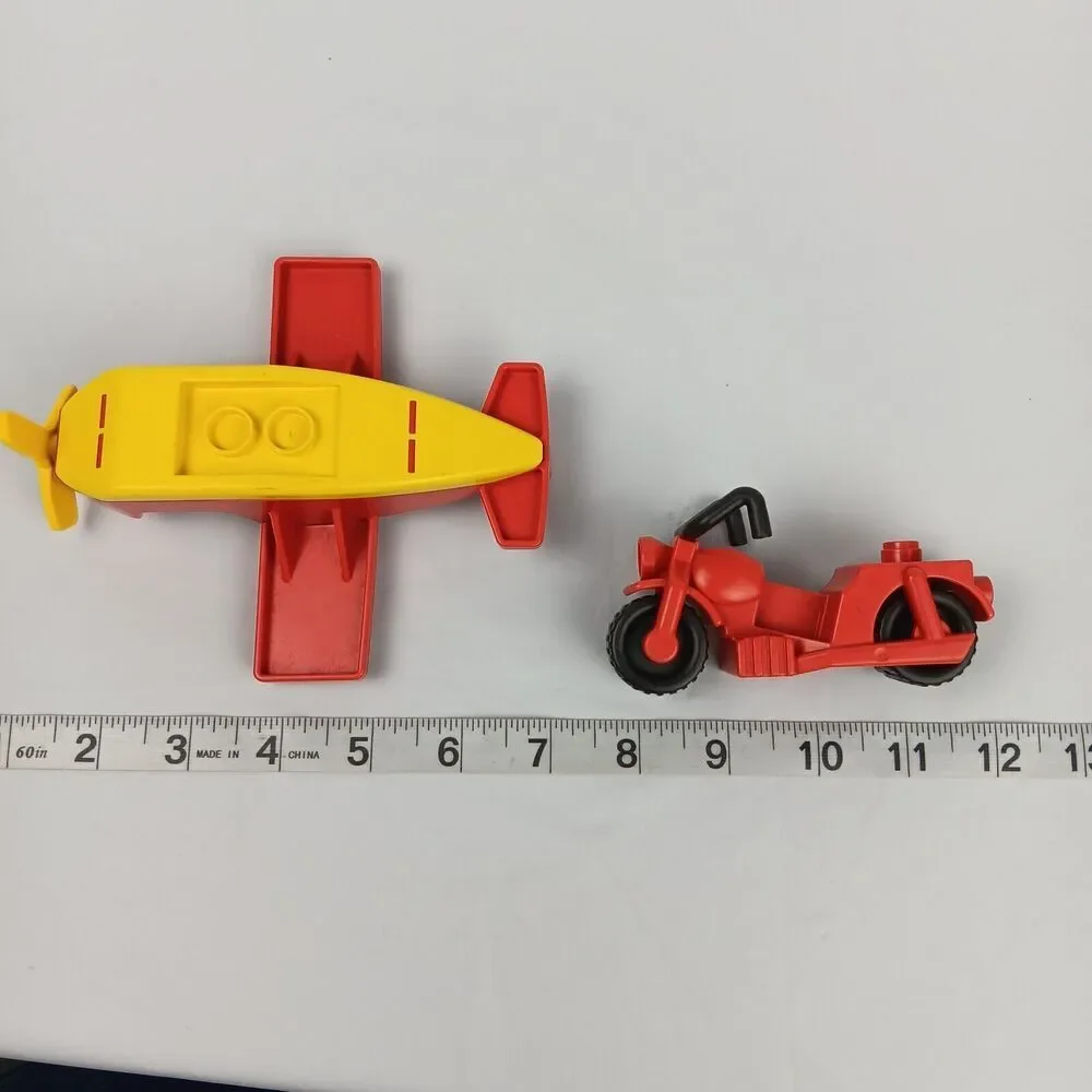 Lego Duplo Motorcycle and Airplane Building Brick Replacement Parts Vintage