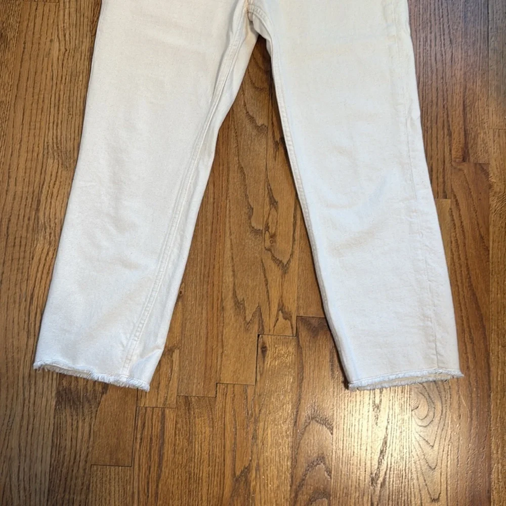 Old Navy Girls Slouchy Straight White Jeans