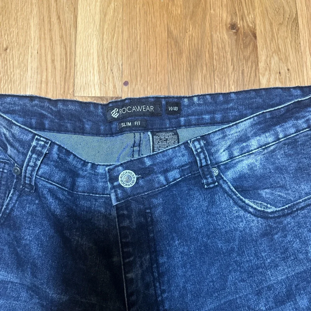 RARE VINTAGE  ROCAWEAR SLIM FIT JEANS‎ ZIPPER/KNEES 40x32