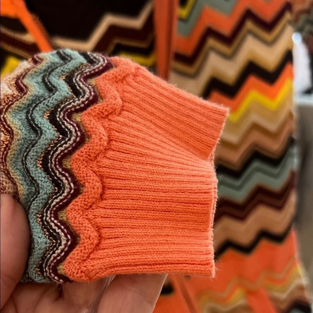 Missoni for Target Zigzag Knit Cardigan in orange and Yellow blue brown siz 12 g