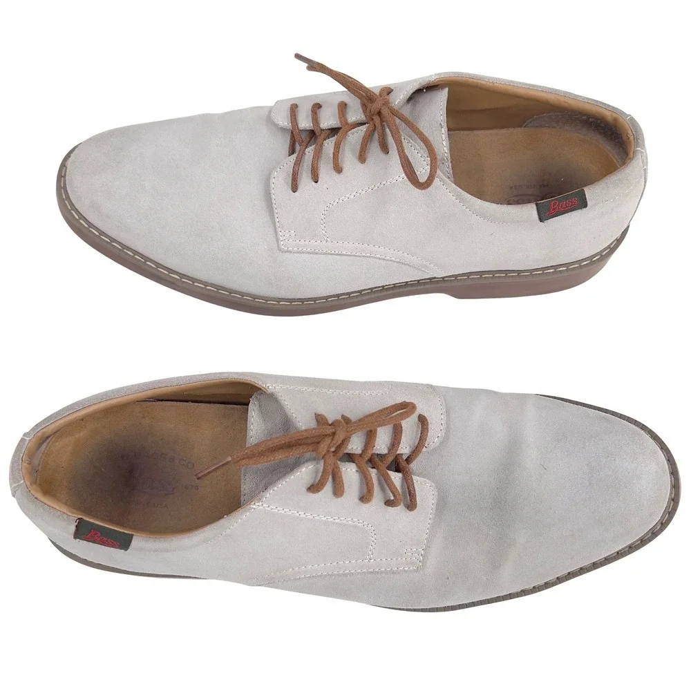 G.H. Bass & Co. Pasadena Mens Tan Suede Non Marking Shoes Derby Oxford Bucks 12M