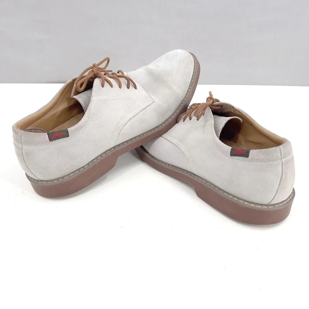 G.H. Bass & Co. Pasadena Mens Tan Suede Non Marking Shoes Derby Oxford Bucks 12M