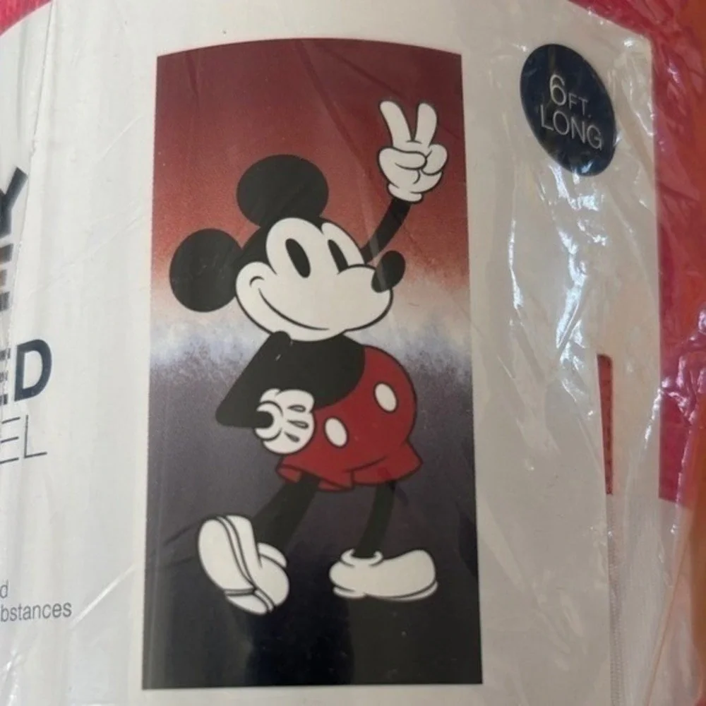 Disney Mickey Mouse Beach Towel America July 4th Summer Oversized 36
