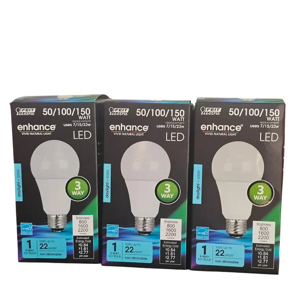 50/100/150 watt 3 way lightbulbs (3  bulbs)