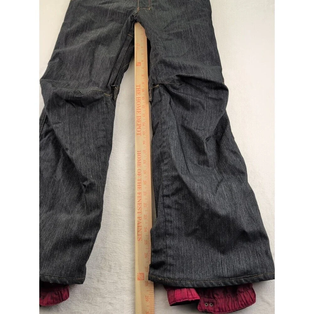 Aperture Slim Fit Denim Look Snowboard Pants 10,000 MM Waterproofing Men's Small