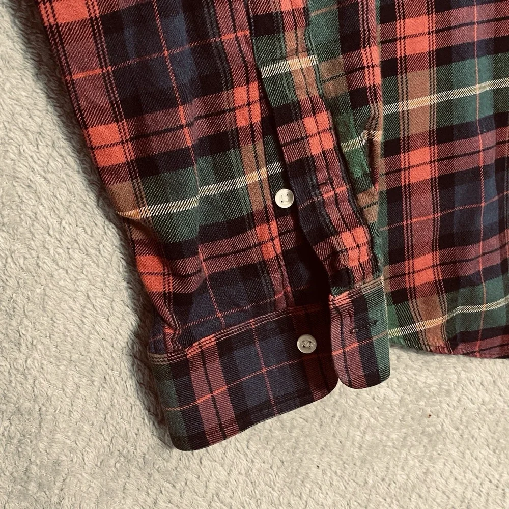 Polo Ralph Lauren Men's Shirt XXL Classic Fit Plaid Oxford Red Green Button