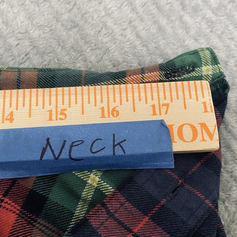 Polo Ralph Lauren Men's Shirt XXL Classic Fit Plaid Oxford Red Green Button