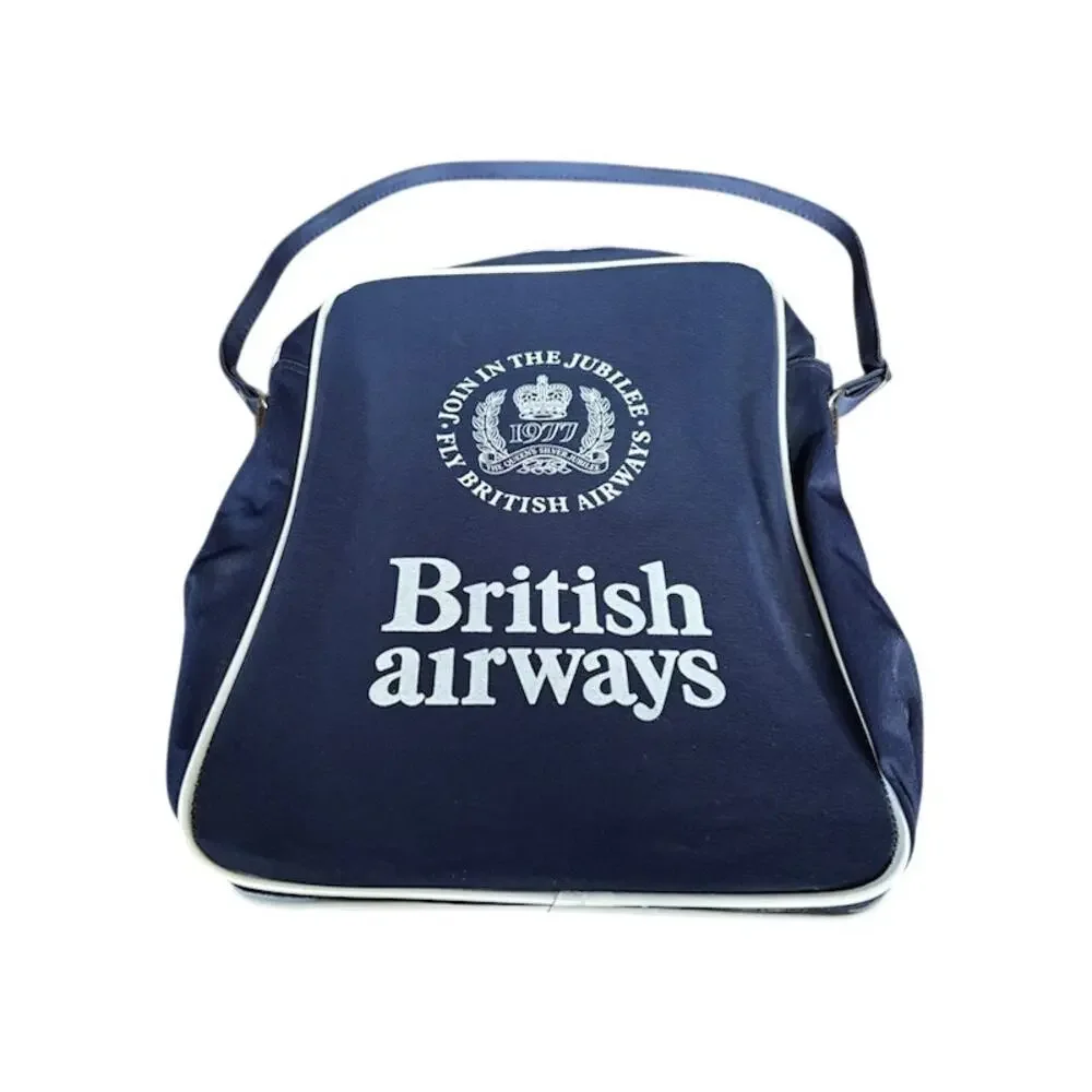 British Airways Tote Bag Blue Carry On Travel Airline Promotional NOS