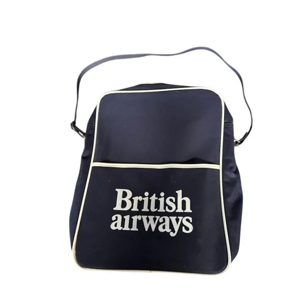 British Airways Tote Bag Blue Carry On Travel Airline Promotional NOS