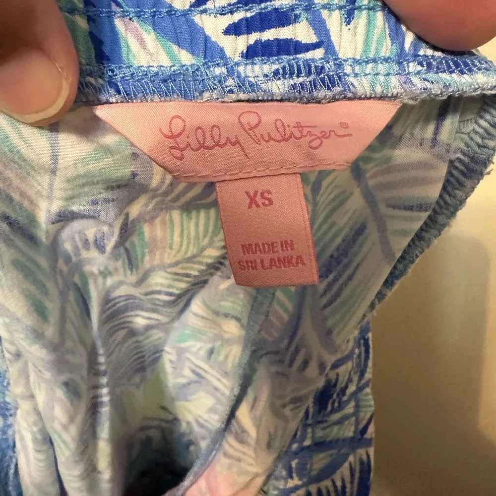 Lilly Pulitzer Katia Shorts Bennet Blue Let's Mango Size XS Flamingo Summer‎