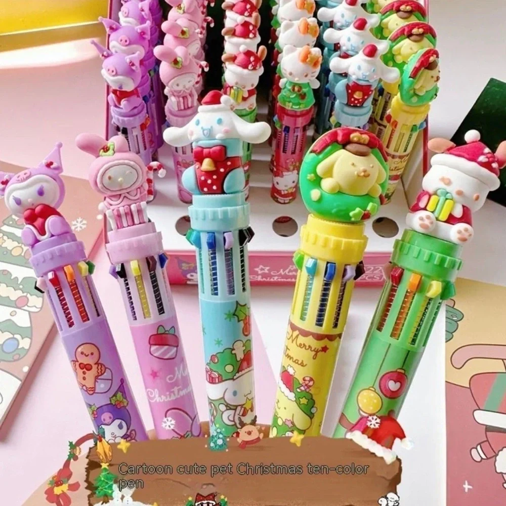 Sanrio Ballpoint Pen Christmas 10-color Cartoon Pen 0.5mm NEW!