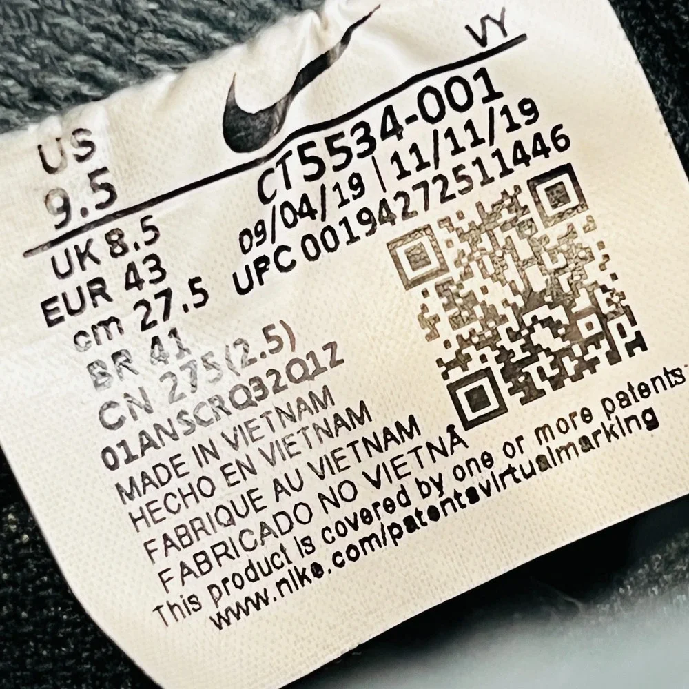Nike Air Force 1‎ Low BHM 2020 MultiColor CT5534-001 Sz 9.5