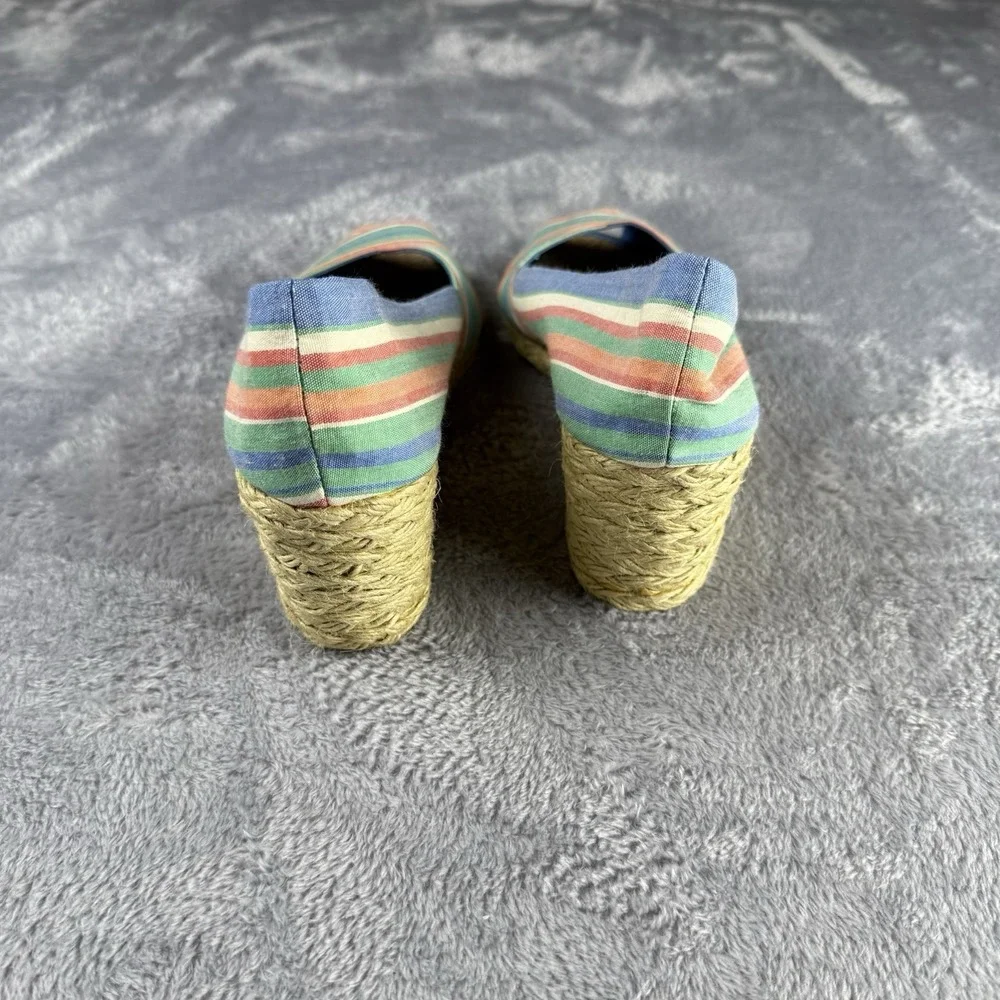 Ralph‎ Lauren Multicolor Espadrille Wedge Sandals Women's 9 B Summer Feminine