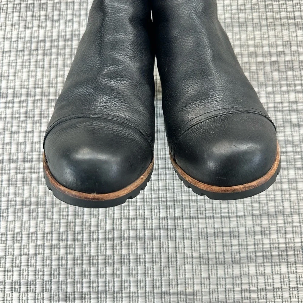 UGG Pax Leather Wedge Bootie Brown Size 10
