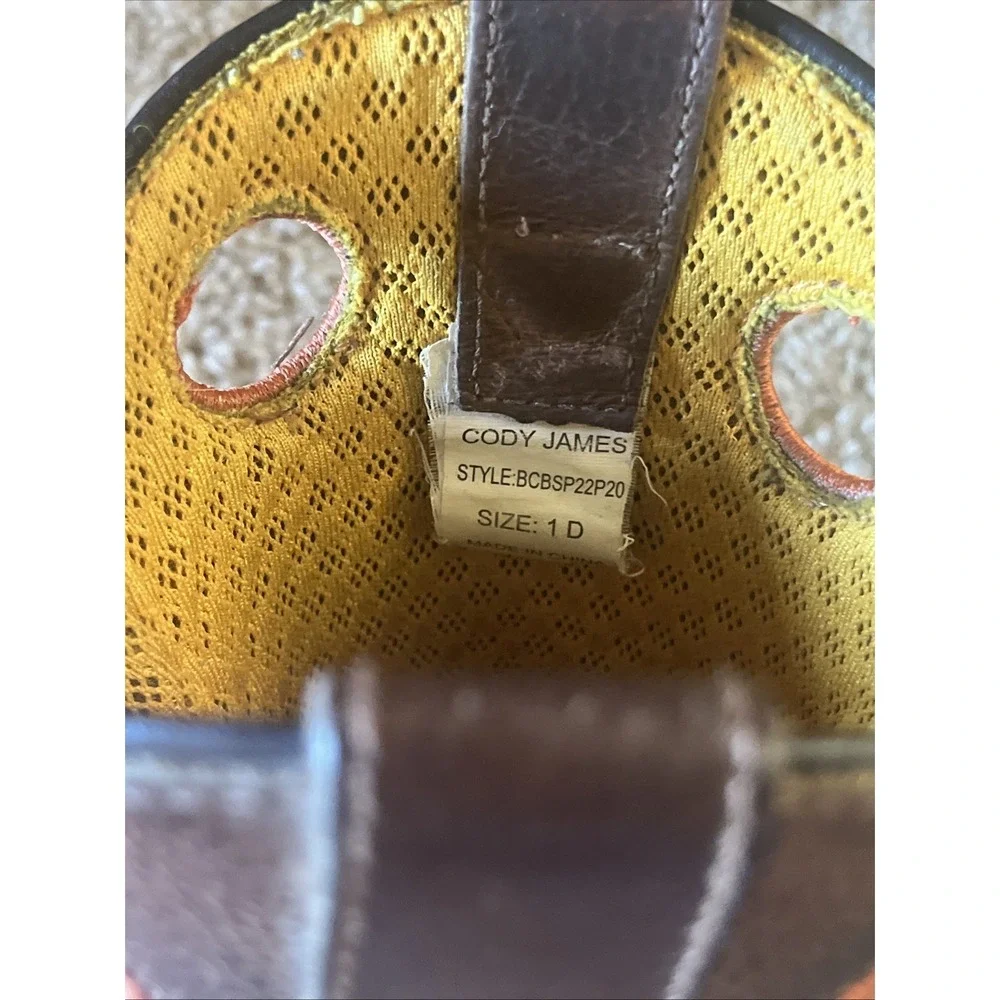 Cody James Warrior Skull Square Toe Kids Size‎ 1 D Pull On Work/Western Boots