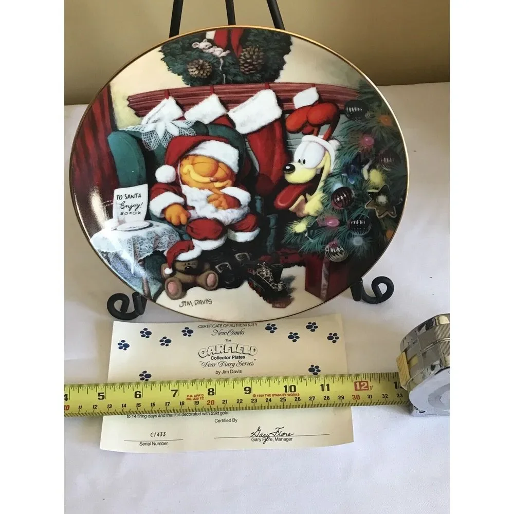 Garfield Danbury Mint collector plate NOT A‎ FED CAT WAS STIRRING C1433 W/CERT