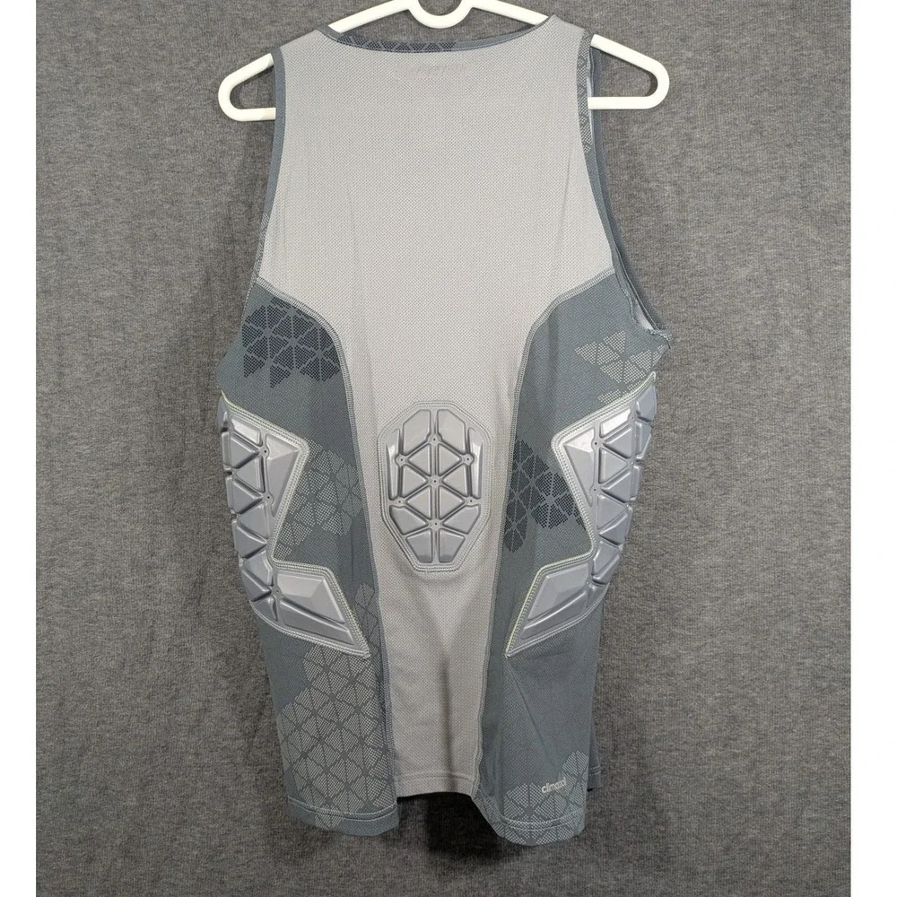 Adidas Climacool Techfit 3 Padded Compression Football Gray Tank Top Size XL