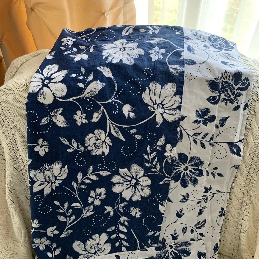 Pottery Barn Blue Floral pillow shams