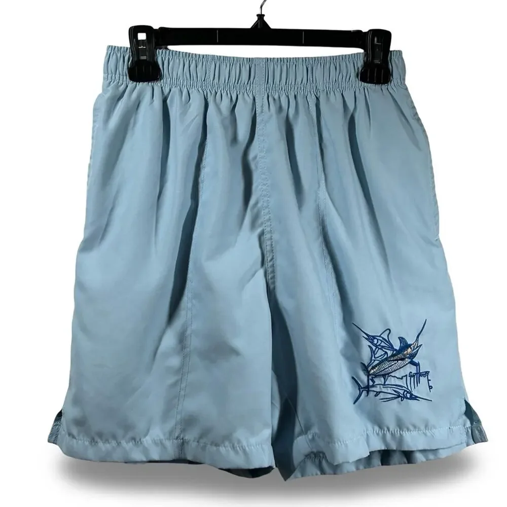 Guy Harvey Swim Trunks Size Medium Swordfish Vacation Beach Boat Cruise Travel‎