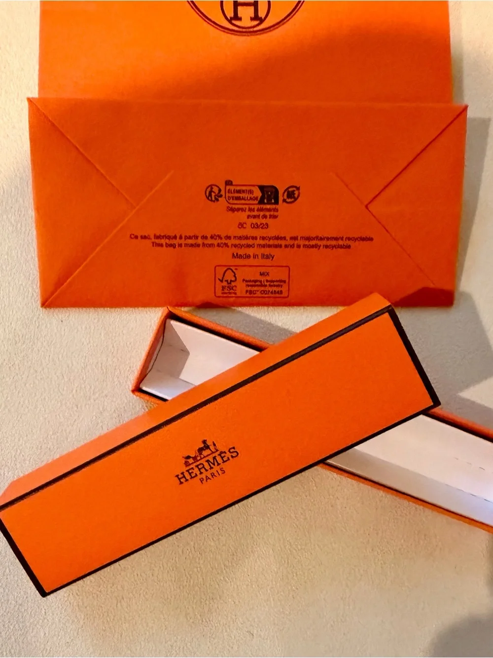 Hermes authentic orange