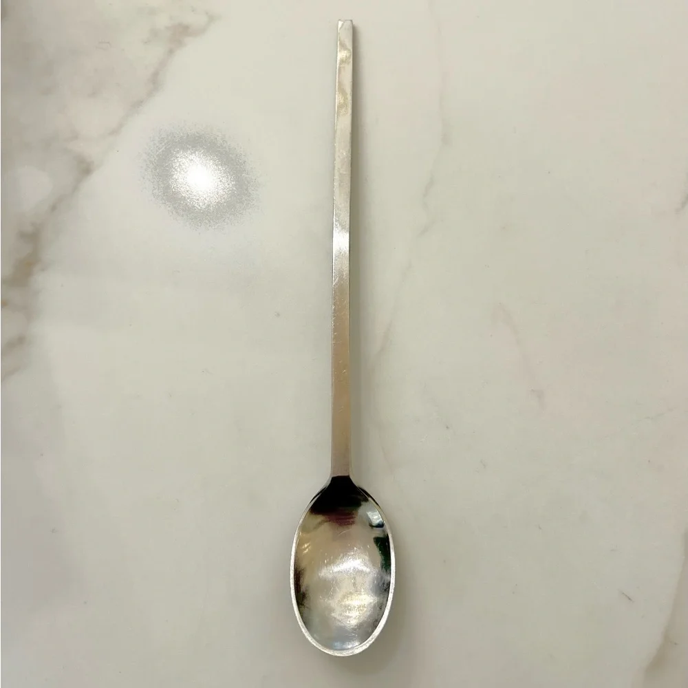 Set 2 MCM Dansk Designs LTD Ingot Vintage Stainless Steel Iced Tea Spoon 8.5”